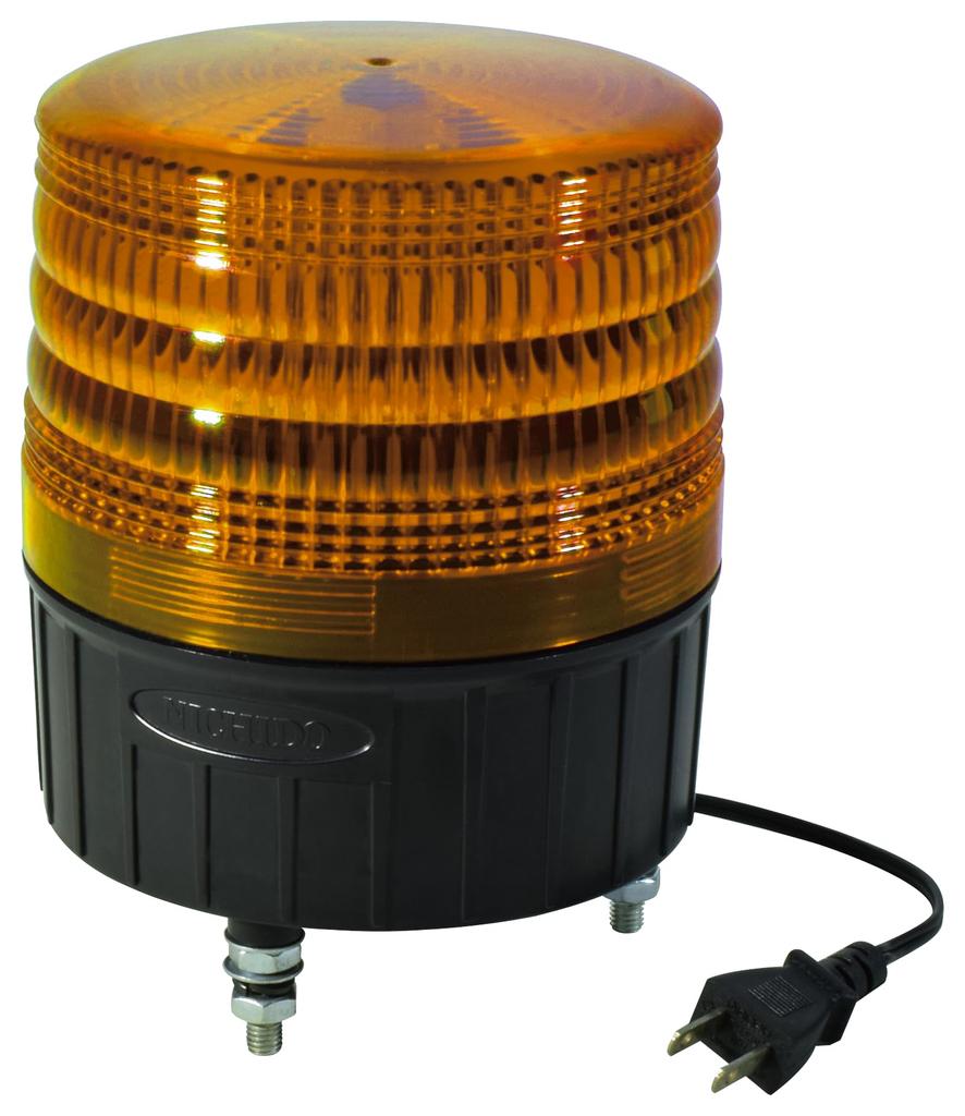 Nichido Industrial Large LED Rotating Light, Flasher 150, Outdoor Use, Yellow, NLF150-100V-Y