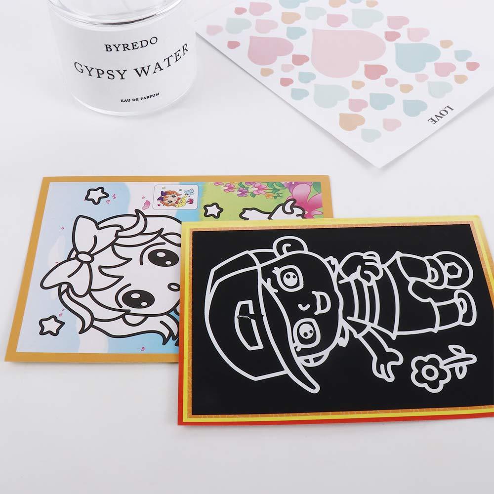 Child Painting Educational Toy Magic Scratch Drawing Board Colored Scratch Paper Magic Doodle Board
