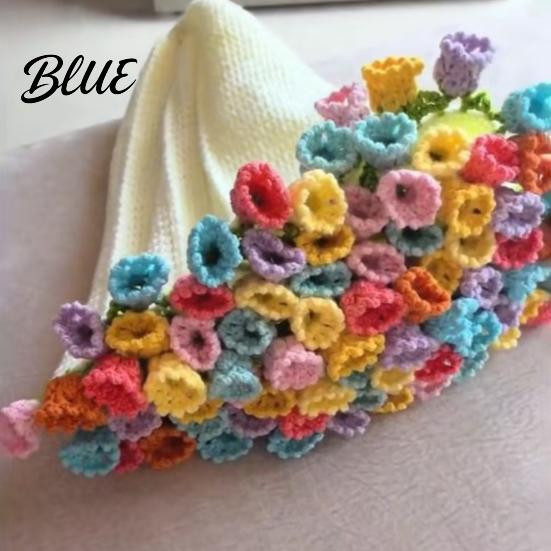 All-season Blanket Bouquet Rose Craft Set Crocheted DIY Flowers Crocheting Kit Floral Snuggle-worthy Gift