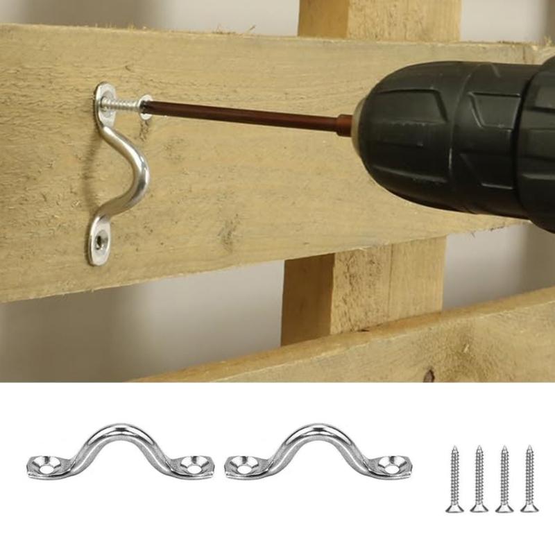 22 Units Ceiling Fix U Circles Oxidation Resistant Eye Straps & Mounting Accessories Rustproof Ceiling Mounting Hook Set