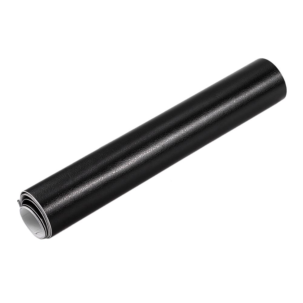 Grão de Couro Preto Adesivo Decorativo para Interior de Carro Película Envoltória para Móveis 30*200cm