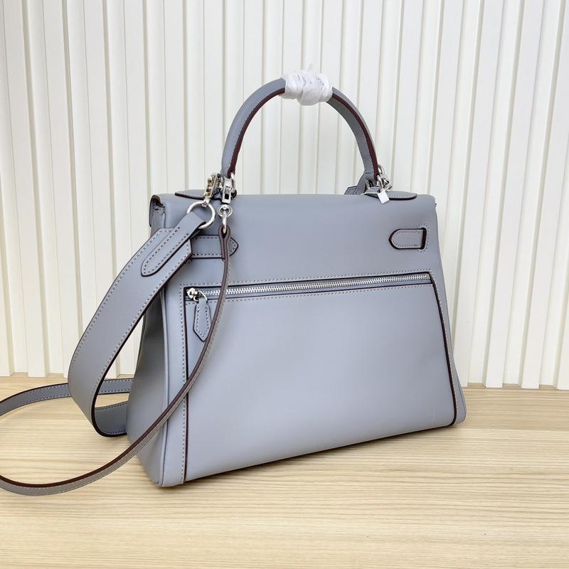 2025 New Leather Swift Leather Women's Bag Double Pocket Zipper Portable Shoulder Diagonal Span Fashion Buckle Women's Bag