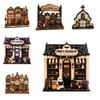 Wooden Halloween Ornaments Pumpkin Reading Theme Sign Haunted House Village Ornament  Farmhouse