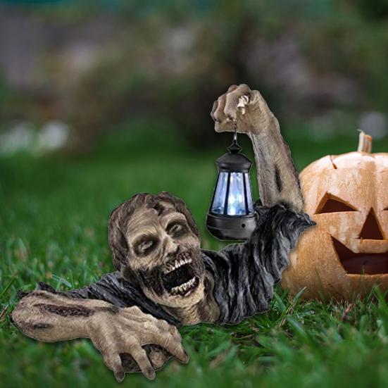 Zombies With Lamp Garden Statue Sculpture Gardening Decoration Garden