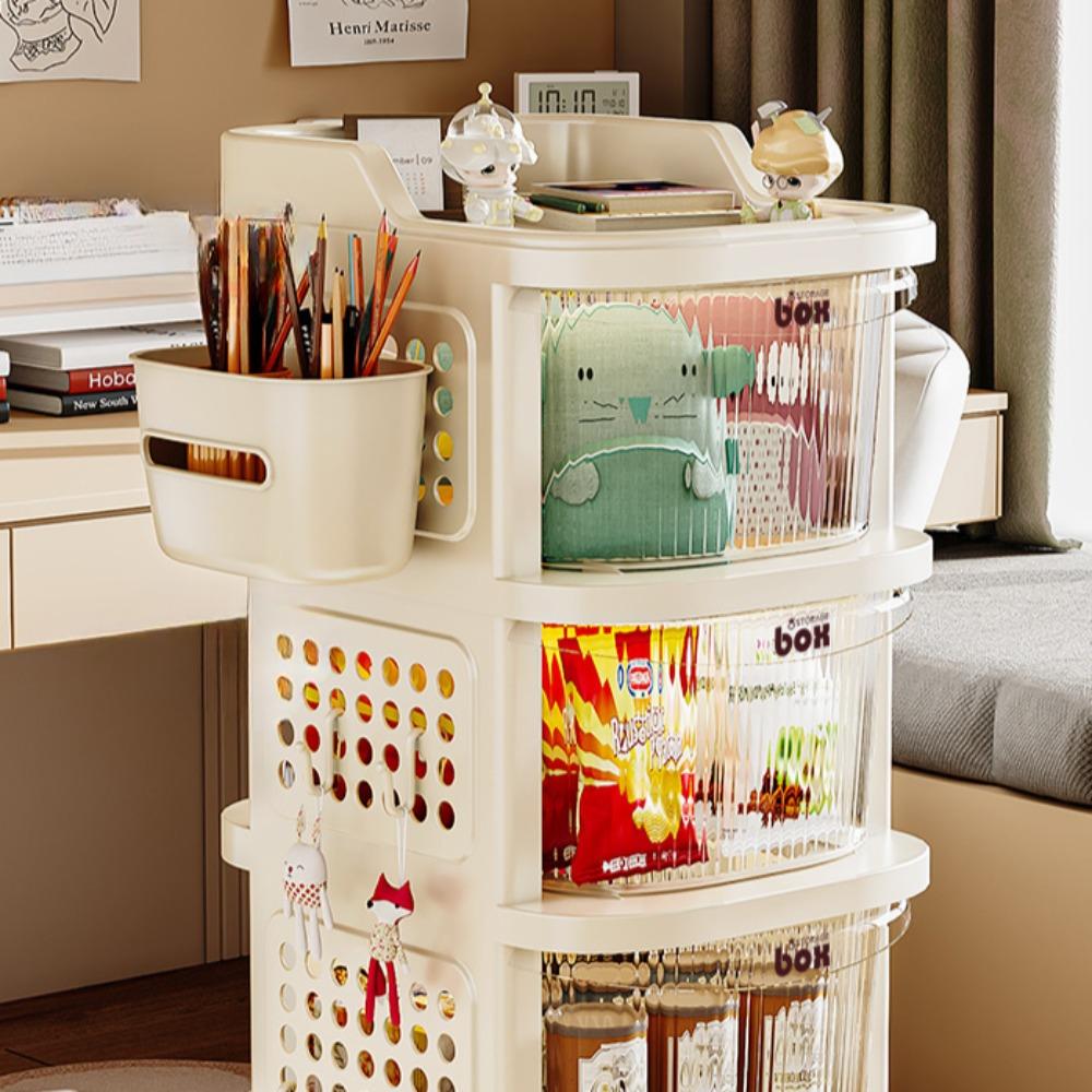 Snack Cabinet Cart Trolley Rack Handcart With Pulleys Storage Drawer-Type Toy Drawer-Type Trolley Multi-layer Movable Bookshelf