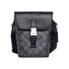 Traccia 16 Ciondolo Logo Classico Tela Rivestita E Pelle Mini Borsa a Tracolla Borse da Uomo Grigio C3134-QBCHR