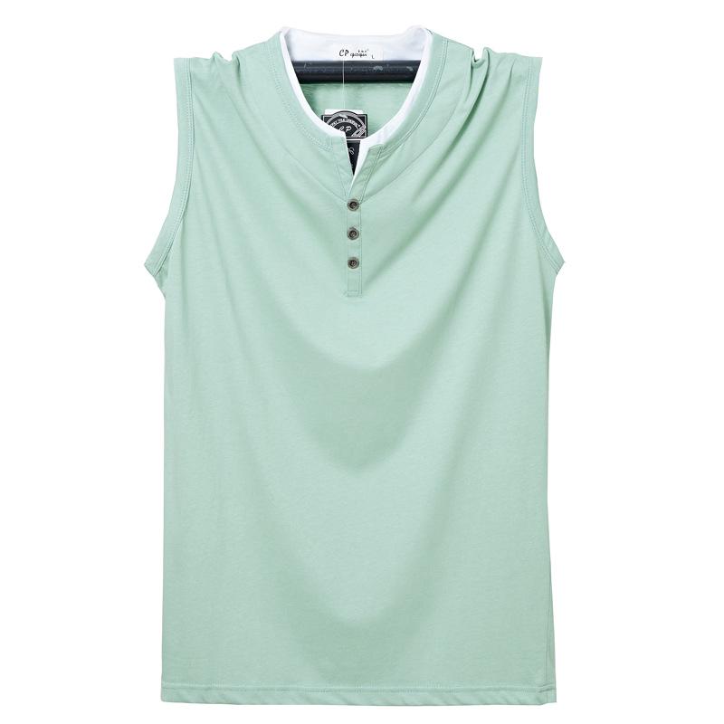 

Men s Plus Size Ice Silk Sleeveless Summer Vest - Style 2259 L світло-зелений колір