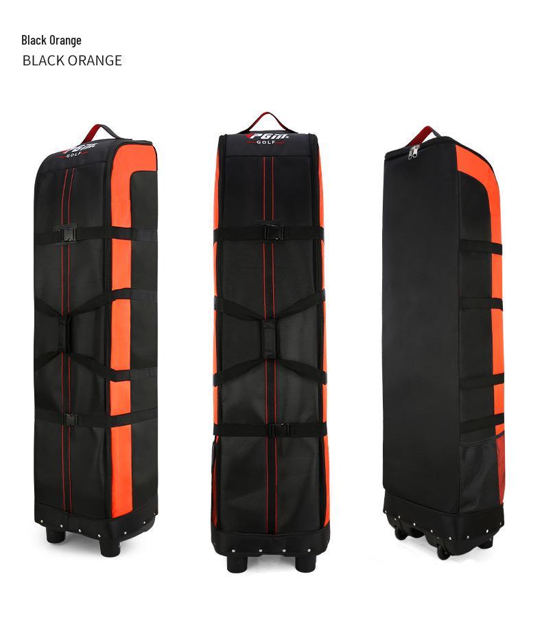 PGM Foldable Golf Travel Bag with Wheels for Men and Women - Airplane Checked Club Carrier Set