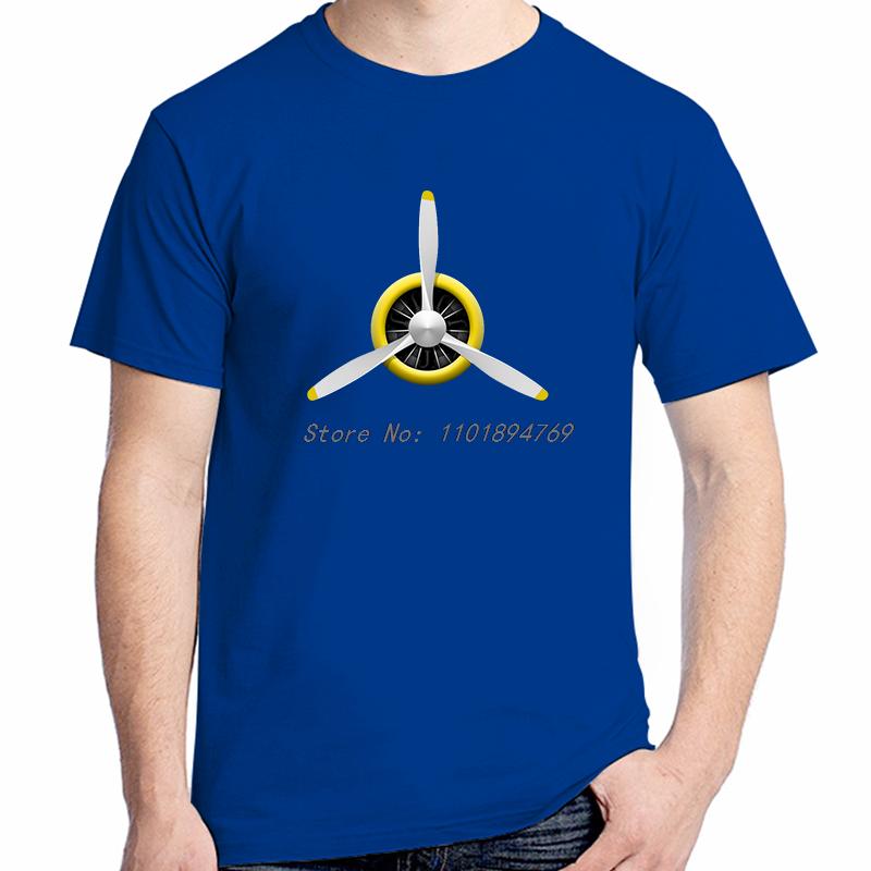 Sayings Vintage Aviation Airplane Propeller With Radial Engine Fashion Summer Short Sleeve Tshirt High Quality Cotton Tshirt