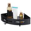Wall Hanging Space Aluminum Double Layer Storage Rack Corner Shelf for Home Bathroom Black