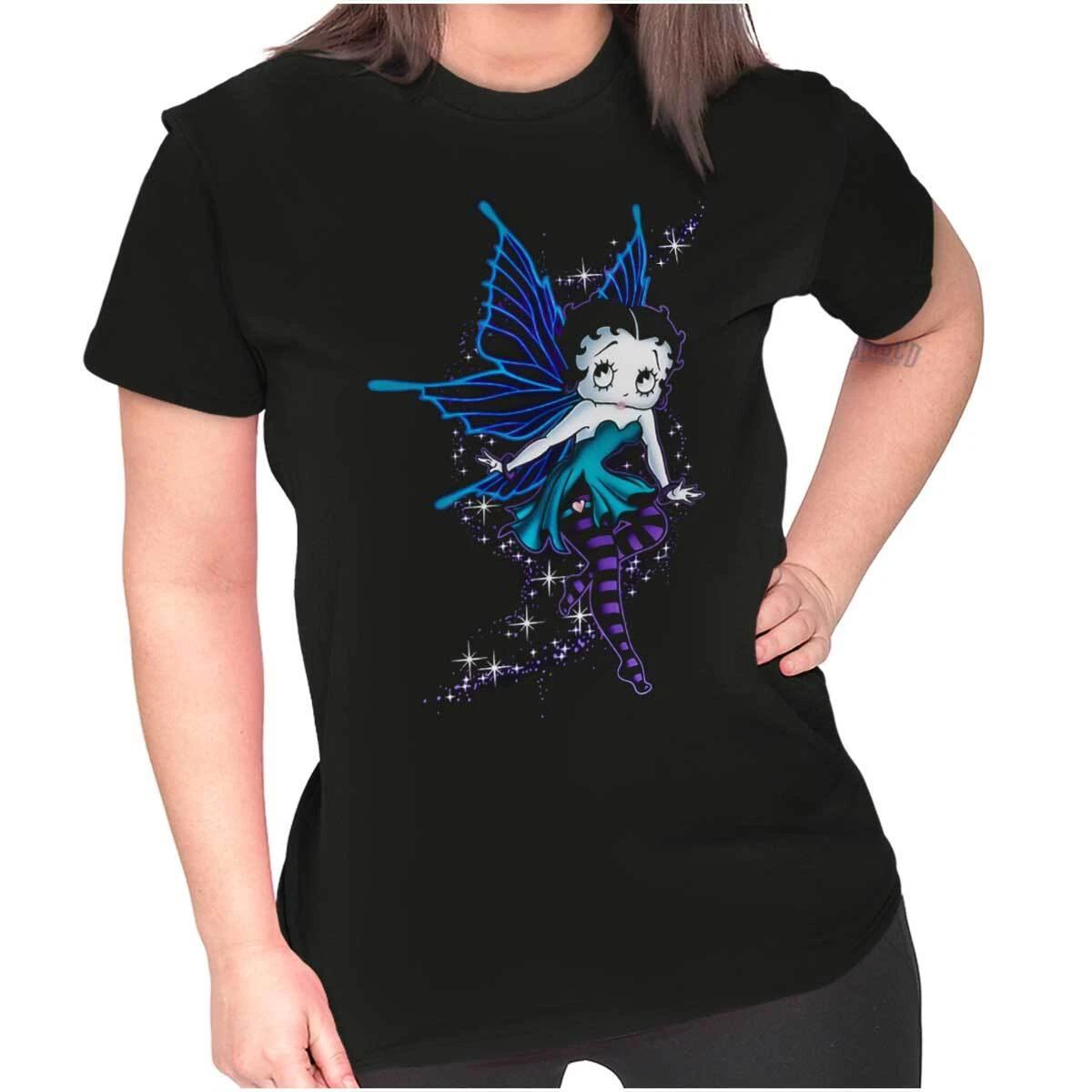 Betty Boop Retro Magical Goth Fairy Cartoon Womens Top Junior Graphic Tee XXXL