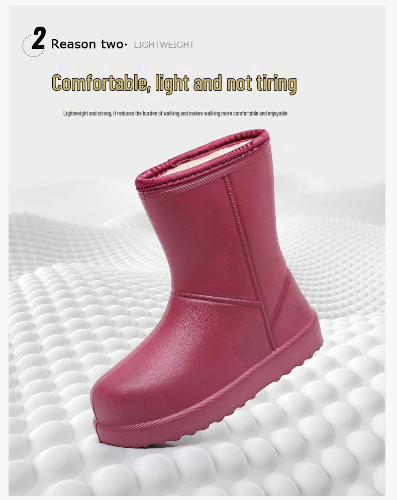 Women's Waterproof Winter Snow Boots: Thick, Warm, Cold-Proof Cotton Outdoor Footwear