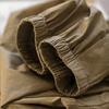 Lady Harem Pants Loose Elastic Waist Solid Color Drawstring Pockets Streetwear Deep Crotch Ankle Banded Aesthetic Lady Cargo Trousers Women Clothing