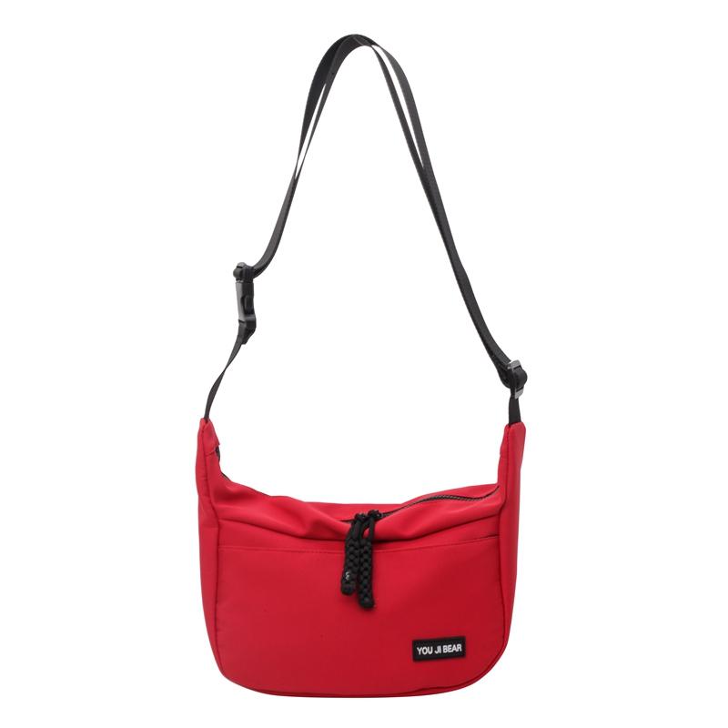 

Повсякденна студентська полотняна сумка великої місткості. Жіноча сумка через плече червоний