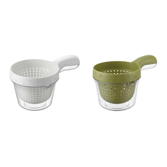 1/2Pcs Double Layer Drain Basket with Handle 2-in-1 Strainer Storage Container Small Vegetable Fruit Mini Berry Tomato Grape Washing Colander Bowl