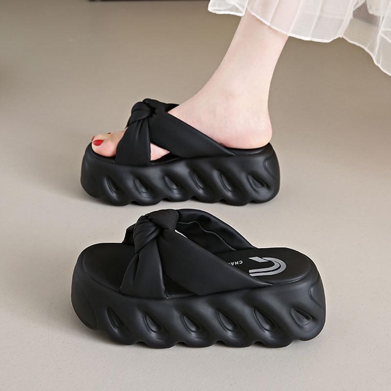 With Skirts, Slippers, Women's Summer Outer Wear, High-end Sense Going Out, Women's Sandals 2025 New Thick-soled Heightening Muffin Sandals