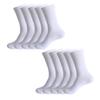 5 Pairs Cotton Crew Socks Stretchy Casual Calf Socks Ribbed
