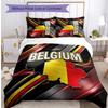 Belgium Football Printed Bedding 3 Piece Set Cozy Breathable Bed Cover Set As Housewarming Holiday Gift