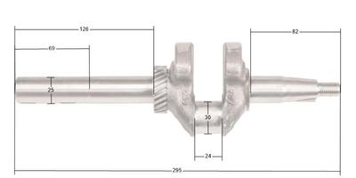 Kľukový hriadeľ Loncin Lc1P70Fcd-P Lc1P70Fc-P Originálny diel 130290316-0001