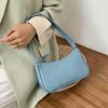 Underarm Style Bow Handbag Minimalist Design PU Leather Bag Clutch Retro Forearm Bag  Casual Wear