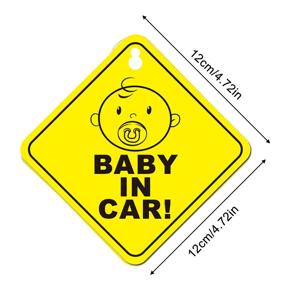 BABY ON BOARD BABY IN CAR Reflective Decal Strong Adhesive PVC Safety Warning Sticker For Suction Cup Car Accessories
