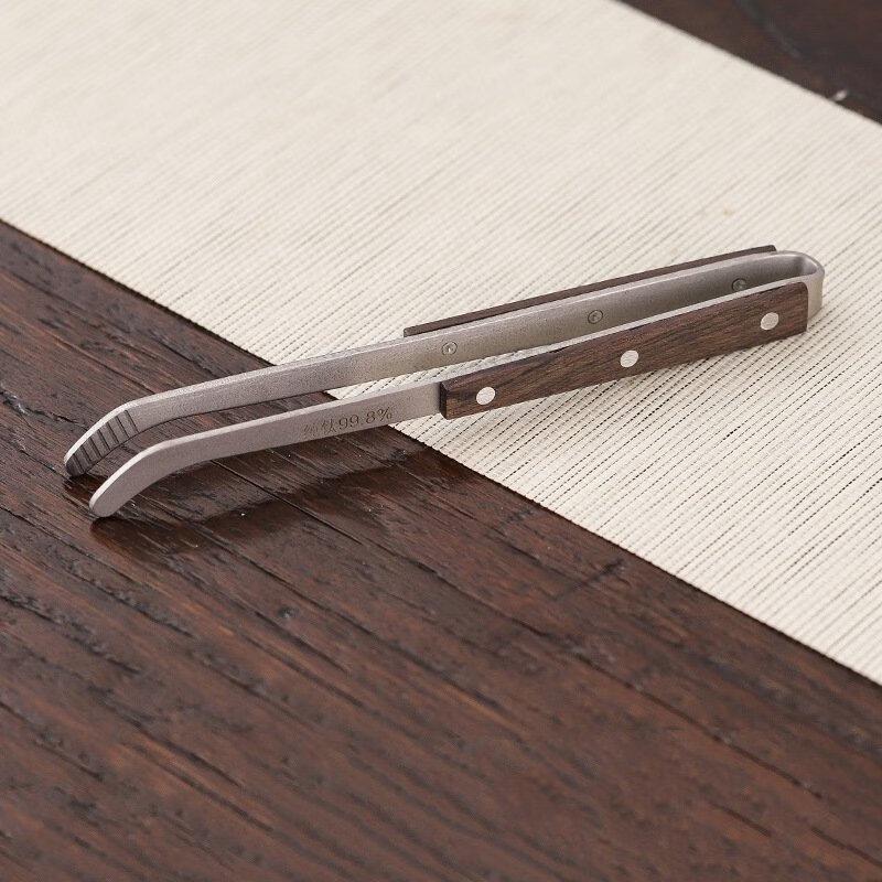 Ebony Wood Tea Clip and Spoon Set