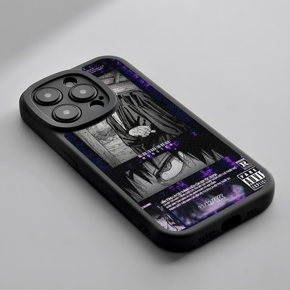 Super Cool Toji Fushiguro Anime Man Phone Case For iPhone 16 15 14 13 12 11 Plus Pro Max Luxury Lambskin Silicone Cover Black