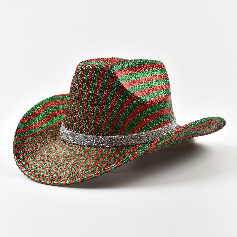 Women Men Cowgirl Hat Wide Brim Western Hats for Christmas Day Party Wedding Carnival Rave Party Travel