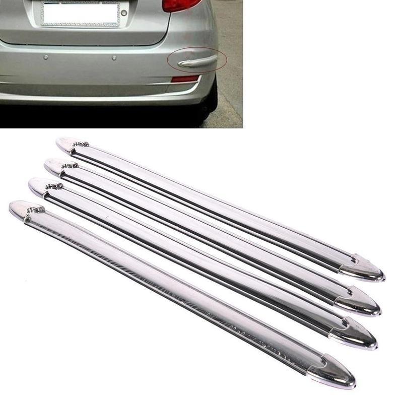 4 Stück Auto Antikollisionsstreifen Stoßstangenschutz Auto Crash Bar Anti-Rub Bar
