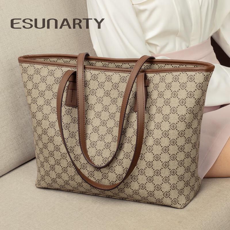 ESUNARTY 2026 Monogram Commuter Tote Bag