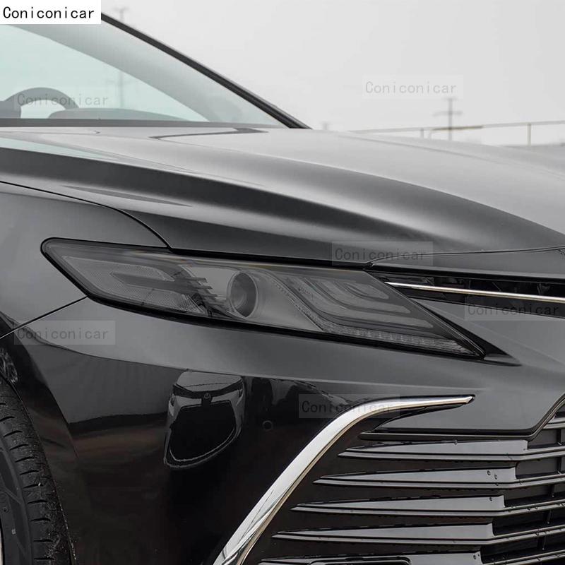 For TOYOTA CAMRY 2018- Car Headlight Tint Smoke Black Protective Film Vinyl Protection Transparent TPU Sticker Accessories