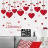 Valentine's Day Decorative Heart Wall Sticker, Wall Decal, Festive Window Decal, For Parties, Red Color, Love,