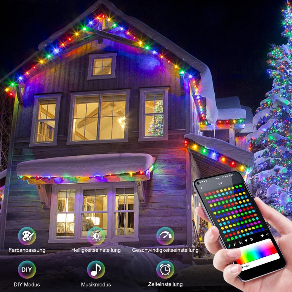 Smart USB Bluetooth App Control LED String Light Waterproof Outdoor Fairy Lights For Party Christmas Tree Lights Wedding Decor