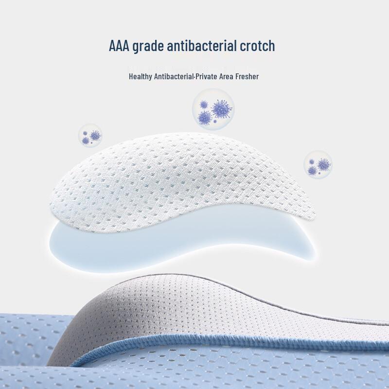 Langsha Men's Antibacterial Ice Silk Mesh Boxer Briefs