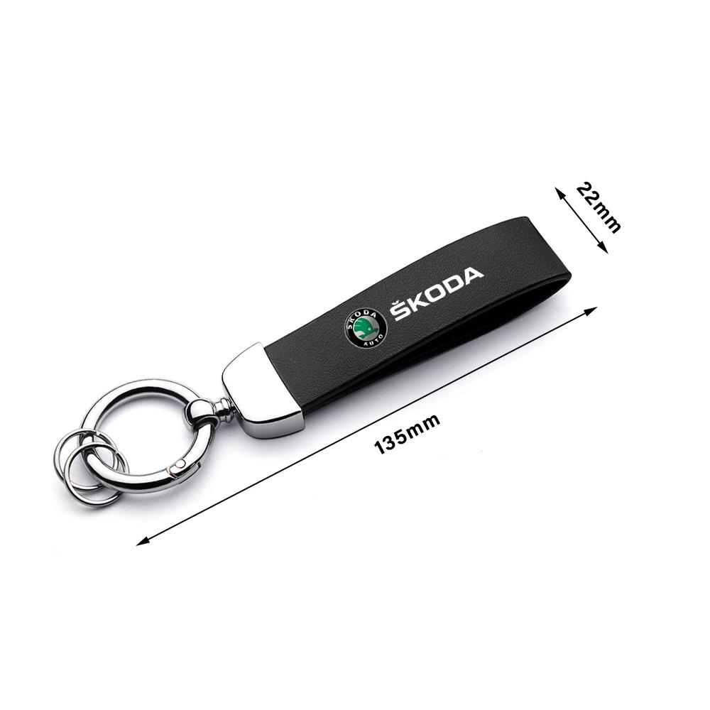 WOHE7 Car Logo Keychain Key Ring Chain Pendant Gifts For Skoda Octavia Kodiaq Fabia Karoq Superb Rapid Felicia RS Hubcap Accessories