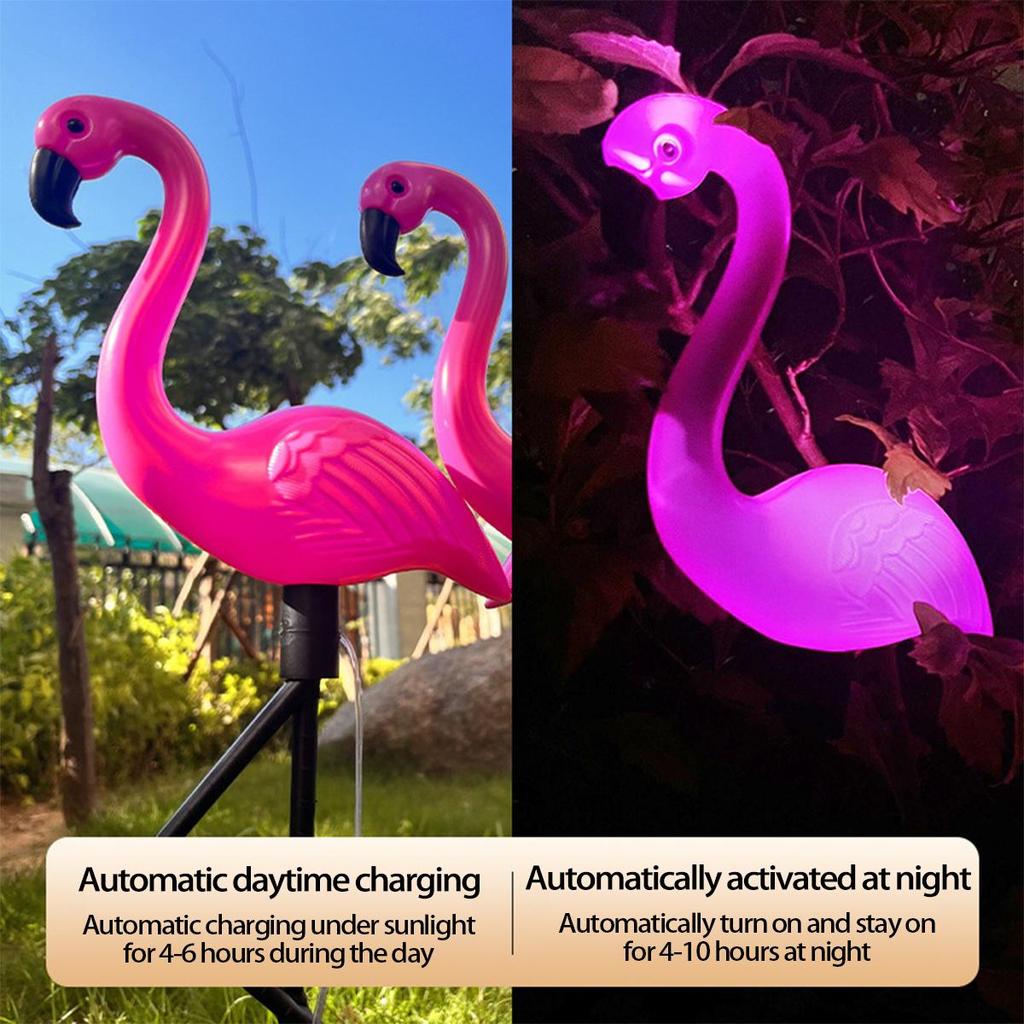 Outdoor Solar Flamingo Lawn Light: Waterproof Villa Garden Decor