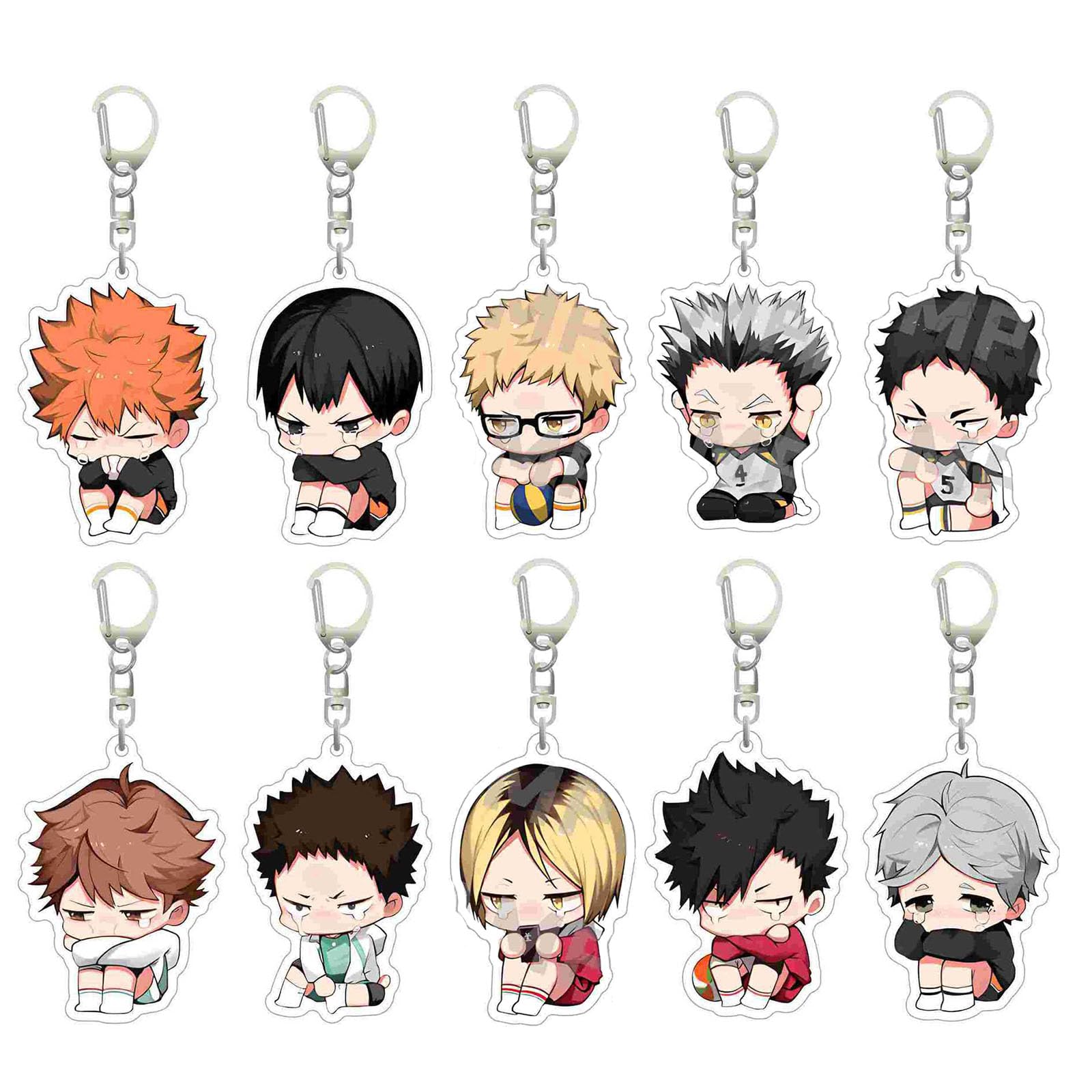 

Набор ключей Haikyuu из Shoyo Tobio Kiritsume Tetsuro Takashi Hotaru Kotaro Keiji Tooru Hajime, акриловый ключ, милый ключ Moe, неофициальный [Vipbugo] 10,