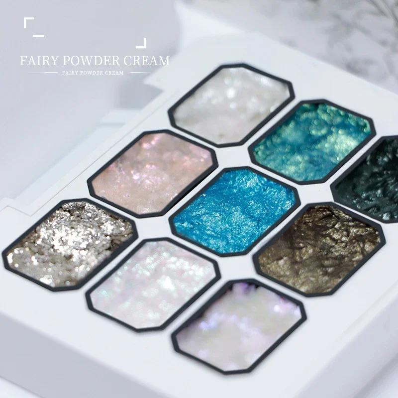 9 Colors Nail Fairy Dream Powder Color Texture Stereoscopic Styling Gel Nail Polish Professional Material Nail Gel varnishes