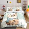 Cute Winter Cat Decoration Set Soft Comfortable Duvet Cover Bedding Set Included 1*Duvet Cover & 2*Pillowcases, Gift