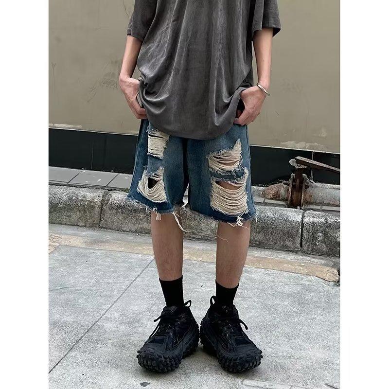 

JYL Men s Straight Jeans American Vintage Spring Trendy Loose Color Block Denim Pants XL амазонка