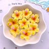 20 PZ Resina Kawaii 3D Colorato Dipinto Fiori di Pesco Flatback Fiore Pietra Scrapbook Figurine Fai da Te Fiocco Decor Accessori Artigianato