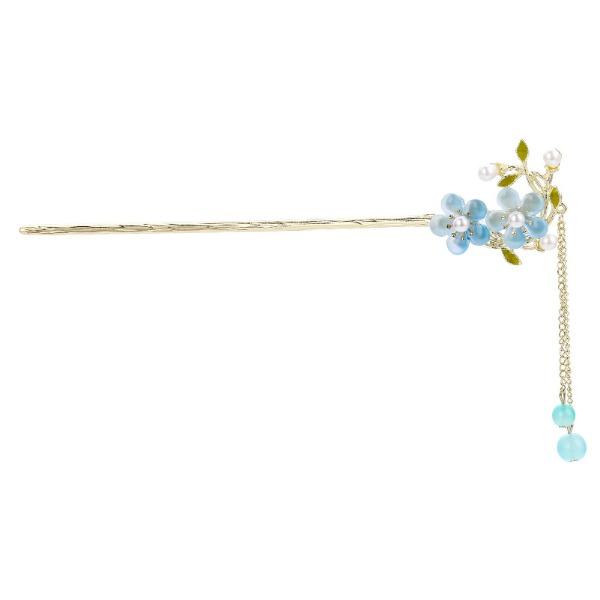 Horquilla de Flores de Lujo Ligero Para Mujer Estilo Chino Floral Mariposa Borla Palillo para el Cabello Elegante Joyería de Metal Horquilla Pinzas para el Cabello
