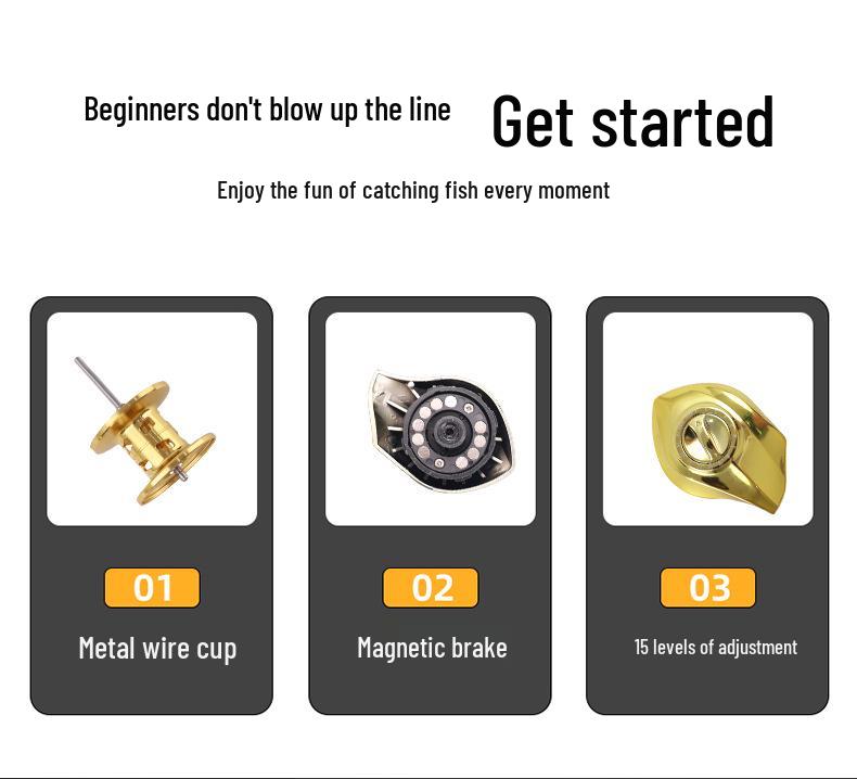 All-Metal Ultra-Light Baitcasting Reel with CNC Drum for Fine Micro Lure Fishing