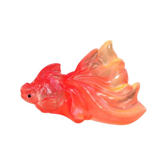 

Miniature Fish for Crafts Mini Fake Goldfish Figurine Tiny Resin Simulated Fish Model for Fairy Garden Accessories Micro Landscape Terrarium Ornament A