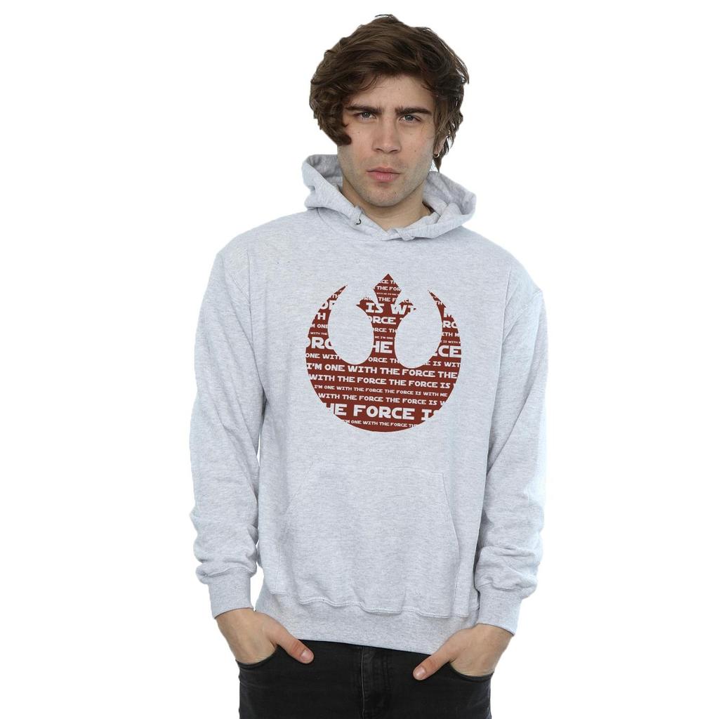 STAR WARS Herren Rogue One IÂ'm One With The Force Alliance Emblem Roter Kapuzenpullover