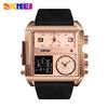 SKMEI Stainless Steel Mens Watches Quartz Military Sports Waterproof LED Digital Wristwatches