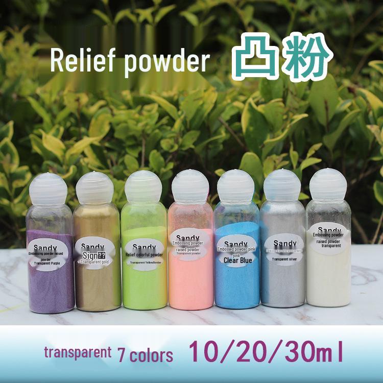 

3D Colored Embossing Powder for Paper Crafts - 6 Colors, 10ml/5g Transparent Purple