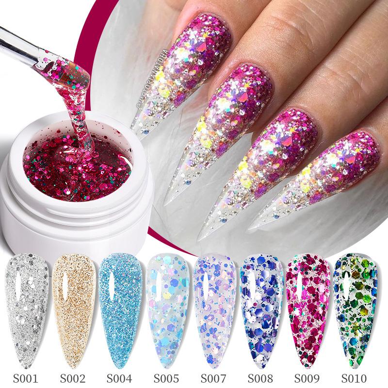 Phototherapy Glue, Manicure Glitter, Sequin Quick Extension, Paper Tray-Free Crystal Extension Glue