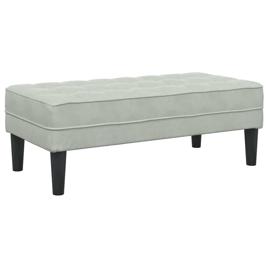 2 Piece Sofa Set with Cushions Light Grey Polyester