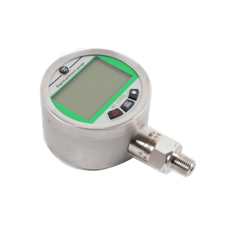 1PC Digital Pressure Gauge Green Display 60MPA Hydraulic Air Water 80mm Dial 0.4%FS Accuracy 1/4NPT Connection